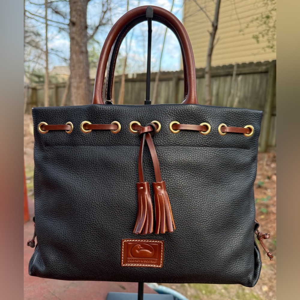 Dooney & Bourke Wakefield Black Leather
Tassel Tote - Picture 2 of 10